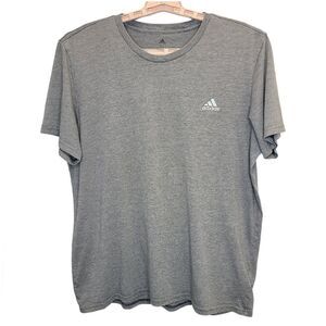 Adidas Men's XL Heather Crew Neck Short Sleeve T Shirt Grey